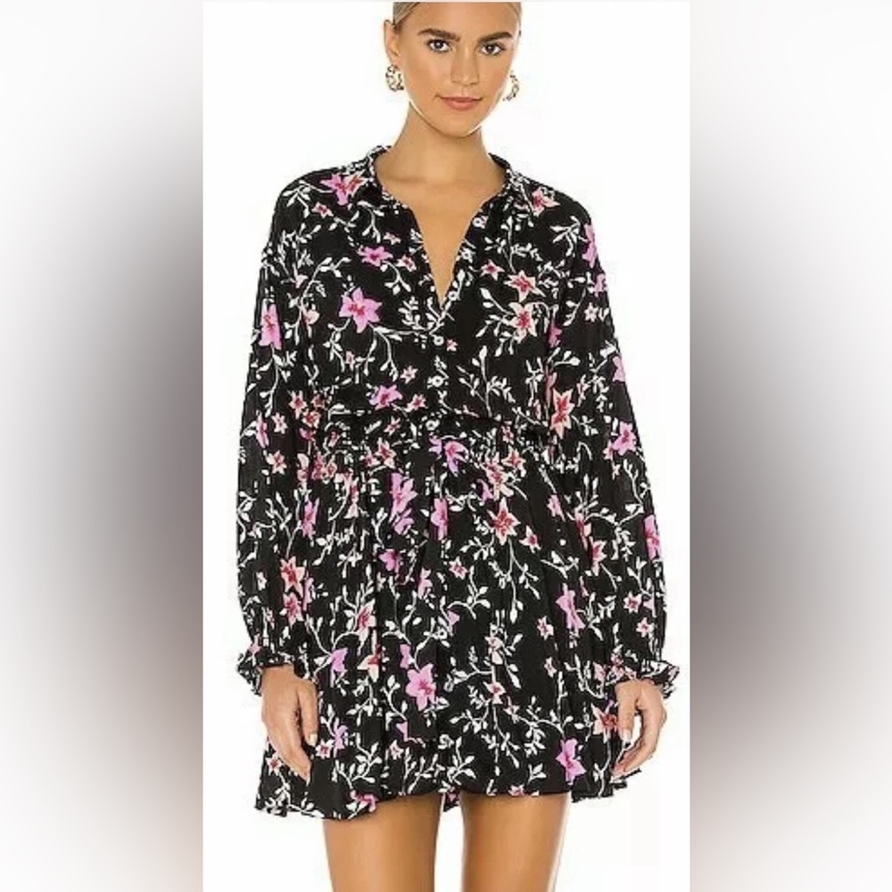 Free People Lighten Up Floral Mini Dress Size Medium
